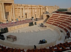 Palmyra, amfiteater – Palmyra, Amphitheater, Syrien 2009 – Palmyra, amphitheatre, Syria 2009
