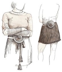 Kvindesmykker, bælteskive og bæltedåse – Frauenschmuck, Gürtel Scheibe und Gürtel Dose – Woman equipment, belt disk and belt box