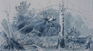 Birke-fyrretid og elg, Brommekultur – Birken-Kiefern Zeit und Elch – Birch and Pine Age with elk