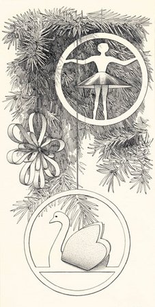 Juletræspynt, ca 1940 – Tannenbaum mit Schmuck um 1940 – Christmas tree decorations, app. 1940