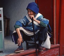 Naxi kvinde, Lijiang, Kina 1999