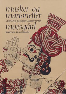 Masker og marionetter, udstilling om indisk landsby-teater, Moesgård 1974, ©Flemming Bau