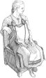 Kvinde på stol – Frau im Stuhl – Sitting woman 
