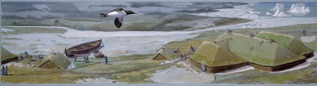Vikingebosættelse i L'Anse aux Meadows, New foundland – Wikinger Siedlung im L'Anse aux Meadows, New foundland – Viking settlement in L'Anse aux Meadows, New foundland