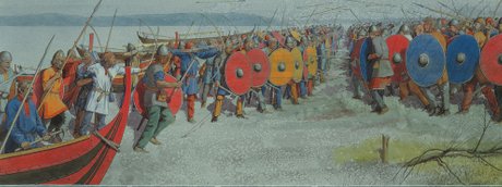 To vikingehære overfor hinanden – Wikinger-Heere – Viking armies 